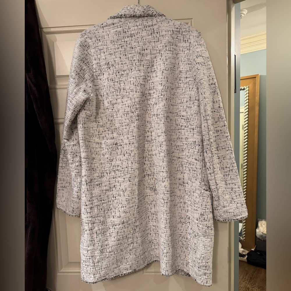 Max Studio Textured Open Front Coat - Picture 2 of 6